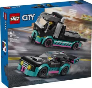 Конструктор LEGO City 60406 Гоночный автомобиль и грузовик-автовоз