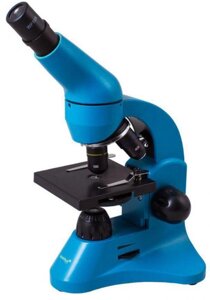 Детский школьный микроскоп для детей LEVENHUK RAINBOW 50L AZURE Лазурь