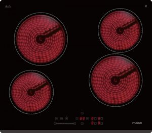 Электрическая варочная панель Hyundai HHE 6451 BG, Hi-Light, черный