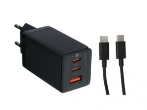 Зарядное устройство Baseus GaN5 Pro Quick Charger USB - 2xUSB-C 65W PD 3.0 + кабель Type-C CCGP120201