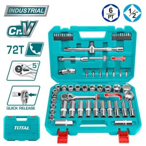 Набор инструментов 1/2 " TOTAL THT121602 (62 предметов)