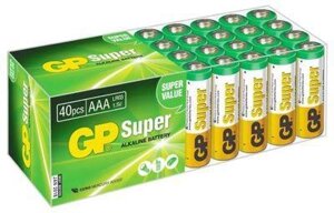 AAA Батарейка GP Super Alkaline 24A LR03, 40 шт.