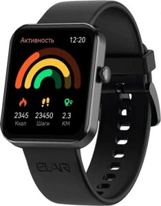 Смарт-часы ELARI Watch LITE, 1.83", черный/черный [kp-n1-black]