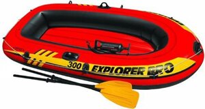 Лодка надувная Intex Explorer 300 Pro 58358 пвх гребная для рыбалки