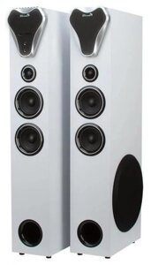 Напольная акустика для дома активная акустическая система 2 колонки с микрофоном ELTRONIC 20-80 серебро