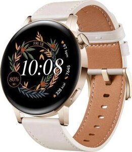 Смарт-часы Huawei Watch GT 3 Milo-B19V, 42мм, 1.32", белый/белый [55027149]