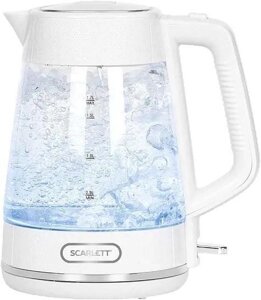 Чайник электрический Scarlett SC-EK27G104, 2200Вт, белый
