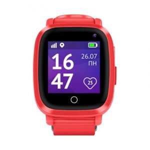 Детские смарт часы-телефон для детей девочки умные наручные с сим картой GPS камерой Aimoto Vita Pulse красные
