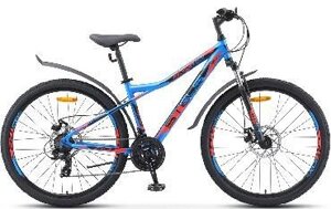 Горный взрослый велосипед STELS Navigator 710 MD 27.5" V020*LU093864*LU084138 рама 18" Синий/чёрный/красный