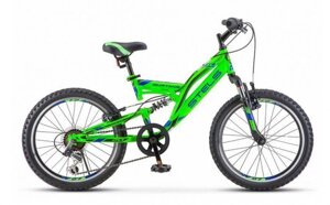 Горный велосипед для подростка STELS Mustang V 20 V010 LU088354 Зелёный подростковый двухподвес