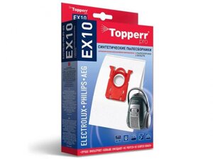 Пылесборники синтетические Topperr EX 10 4шт + 2 фильтра для Electrolux / Philips / Zanussi / Bork / Aeg