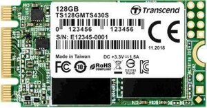 SSD накопитель Transcend 430S TS128GMTS430S 128ГБ, M. 2 2242, SATA III, M. 2