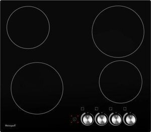 Электрическая варочная панель WEISSGAUFF HV 640 BKA, Hi-Light, независимая, черный