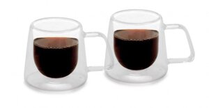 Кружки с двойными стенками ZEIDAN Z-11074 чашки стеклянные прозрачные для чая кофе из стекла