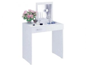 Комод с зеркалом в спальню прихожую Современный туалетный столик для макияжа консоль трансформер трюмо белый