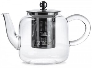 Заварочный стеклянный чайник с ситом фильтром ситечком TALLER TR-31371 800 мл заварочник для заварки чая