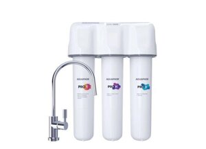 Водяной фильтр для очистки воды под мойку АКВАФОР Кристалл Baby H Pro проточный бытовой тройной водоочиститель