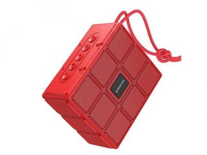 Переносная беспроводная блютуз портативная мини колонка Borofone BR16 красная Bluetooth акустика для телефона