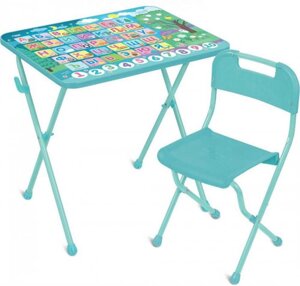 Детский стул-стол комплект мебели NIKA КП/1 набор с азбукой