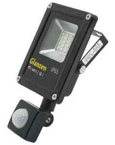 Уличный прожектор светодиодный GLANZEN FAD-0017-10 10 Вт с датчиком движения