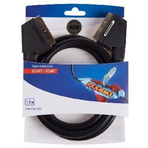 REXANT (06-3075) ШНУР SCART - SCART (21PIN) 1.5М (GOLD)