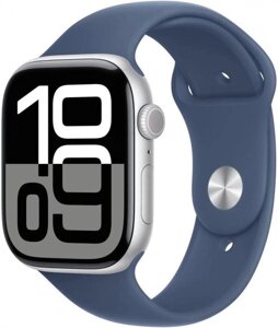 Смарт-часы Apple Watch Series 10 A2999, 46мм, 2.1, синий/серебристый [mwwl3zp/a]