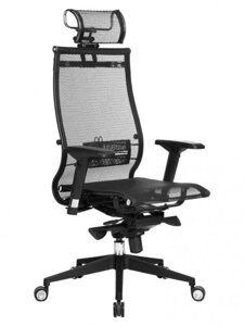 Компьютерное кресло стул руководителя для компьютера Метта Samurai Black Edition сетка