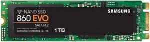 SSD накопитель Samsung 860 EVO MZ-N6E1T0BW 1ТБ, M. 2 2280, SATA III, M. 2