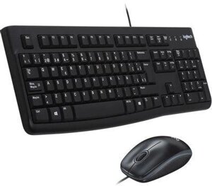 Комплект (клавиатура+мышь) Logitech MK120, USB, проводной, черный [920-002561]