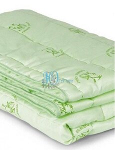 Стеганое одеяло бамбуковое двуспальное ЮТА-ТЕКС облегченное натуральное 170x205 зимнее хлопковое