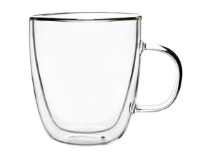 Кружка с двойными стенками Italco 300ml 322603 стеклянная чашка для чая кофе из стекла