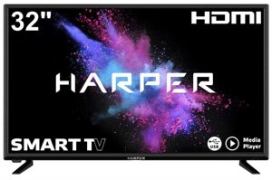 Телевизор 32 дюйма HARPER 32R690TS SMART TV БЕЗРАМОЧНЫЙ