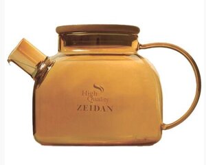 Заварочный стеклянный чайник бочонок ZEIDAN Z-4364 заварочник заварник из жаропрочного стекла