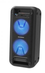 Портативная беспроводная блютуз колонка с подсветкой SOUNDMAX SM-PS4201 караоке с микрофоном для пения