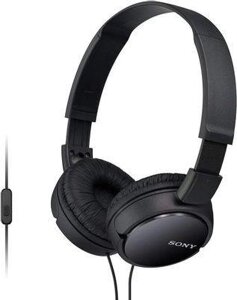 Наушники Sony MDR-ZX110AP, 3.5 мм, накладные, черный [mdr-zx110apbc1e]