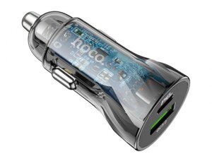 Зарядное устройство Hoco Z47A Transparent 1xUSB - 1xUSB-C 3А PD30W QC3.0 Black 6931474782274