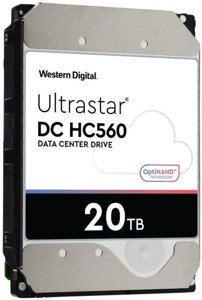 Жесткий диск WD Ultrastar DC HC560 WUH722020BLE604, 20ТБ, HDD, SATA III, 3.5" [0f38765]