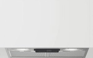 Встраиваемая вытяжка Indesit INAE 52FLS X, управление кнопочное, 2 мотора, серебристый [869890500050]