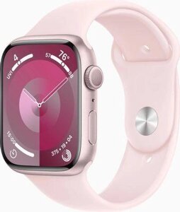 Смарт-часы Apple Watch Series 9 A2980, 45мм, светло-розовый/розовый [mr9t3ll/a]