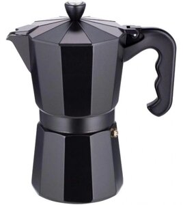 Гейзерная кофеварка на 9 чашек TECO TC-402-9 CUPS 450 мл черная алюминиевая