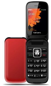 Телефон мобильный раскладной TEXET TM-422 красная раскладушка