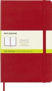 Блокнот Moleskine CLASSIC, 240стр, без разлиновки, твердая обложка, красный [qp062r]