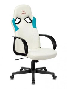 Компьютерное кресло Zombie Runner белое 1456780 игровое геймерское из экокожи поворотное на колесиках