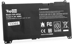 Батарея для ноутбуков TOPON TOP-HPG4, 4200мAч, 11.4В, HP ProBook 430, 440, 450, 455, 470 G4 [103287]