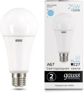 Упаковка ламп LED GAUSS E27, груша, 25Вт, 10 шт. [73235]