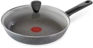 Сковорода Tefal Natural Cook 04234928, 28см, с крышкой, серый [9100052850]