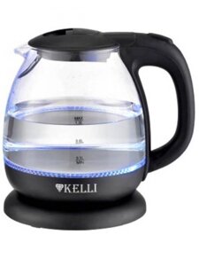 Чайник электрический стеклянный Kelli KL-1370 электрочайник прозрачный жаропрочный