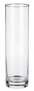 Стеклянная ваза для цветов из стекла прозрачная маленькая узкая высокая на стол цилиндр красивая настольная