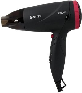 Фен Vitek VT-2269 BK, дорожный, 1600Вт, черный