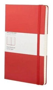 Блокнот Moleskine Classic, 240стр, в линейку, твердая обложка, красный [qp060r]